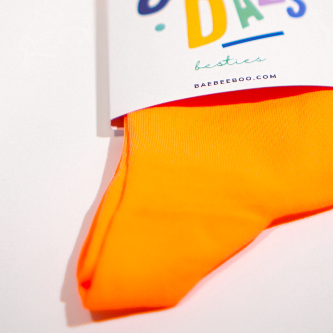 Glow Bestie Neon Orange Socks