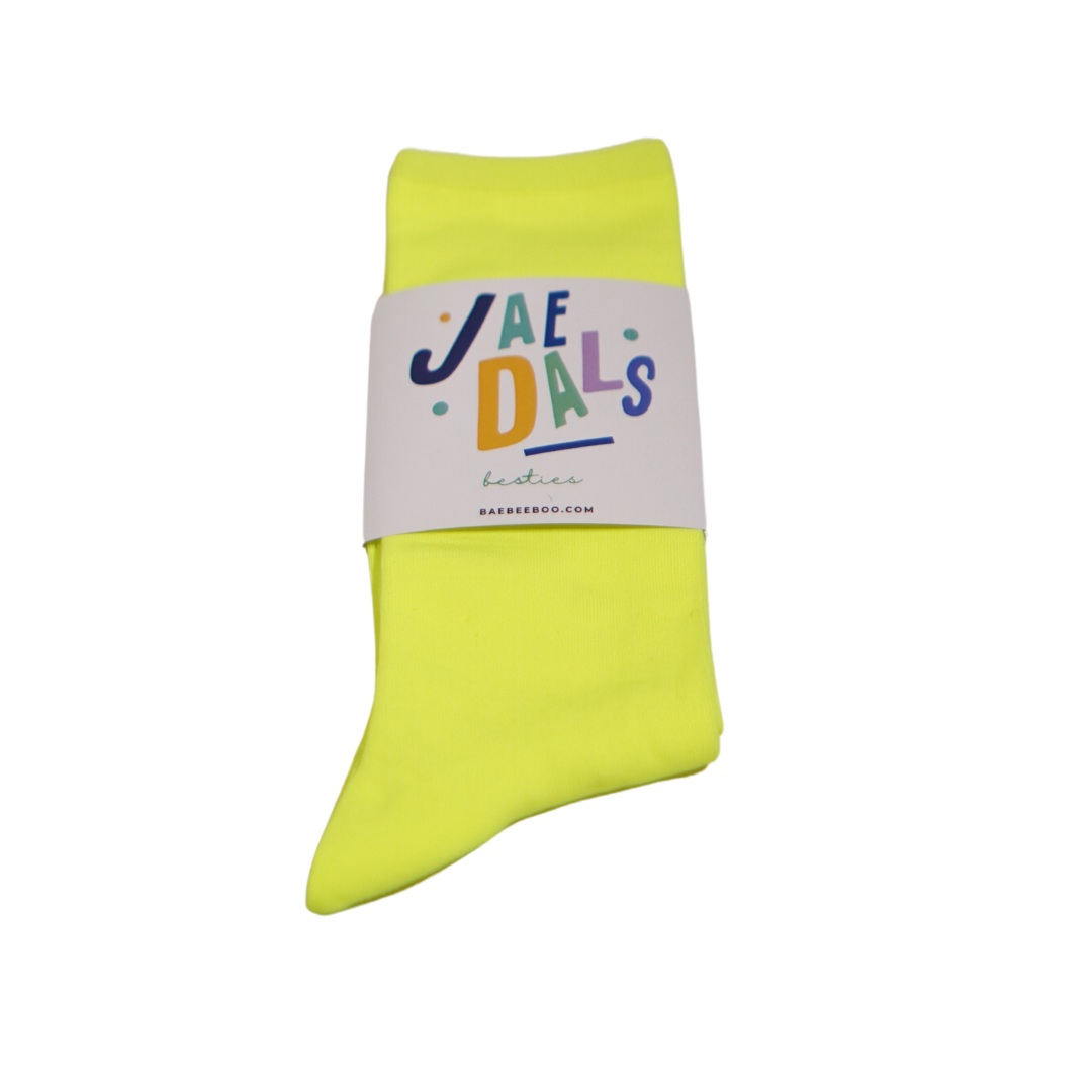 Glow Bestie Neon Yellow Socks