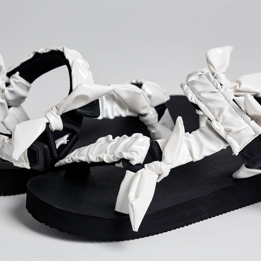 Patent Sandals, White, Travel Sandals