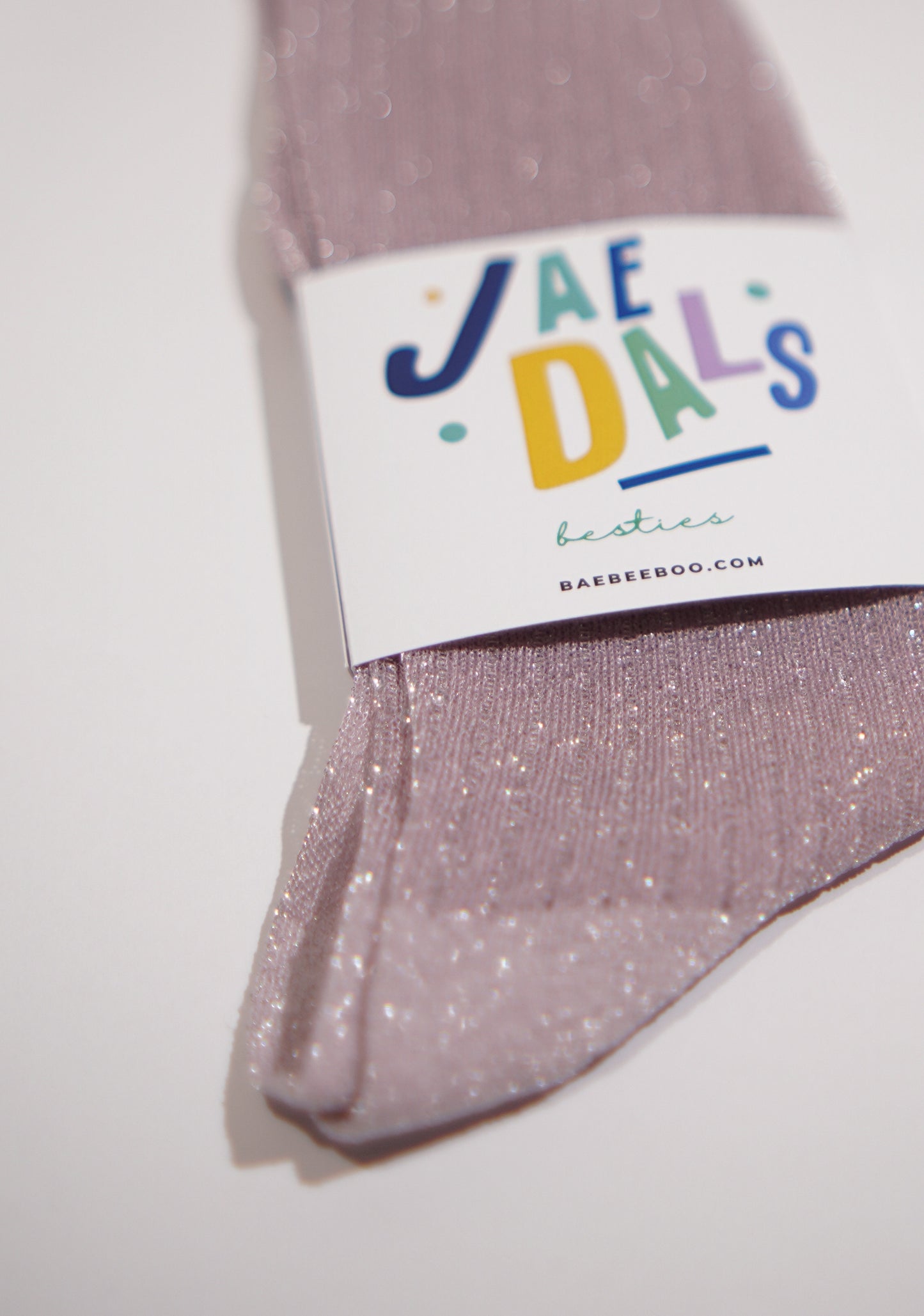 Sparkly Bestie Sheer Pink Socks