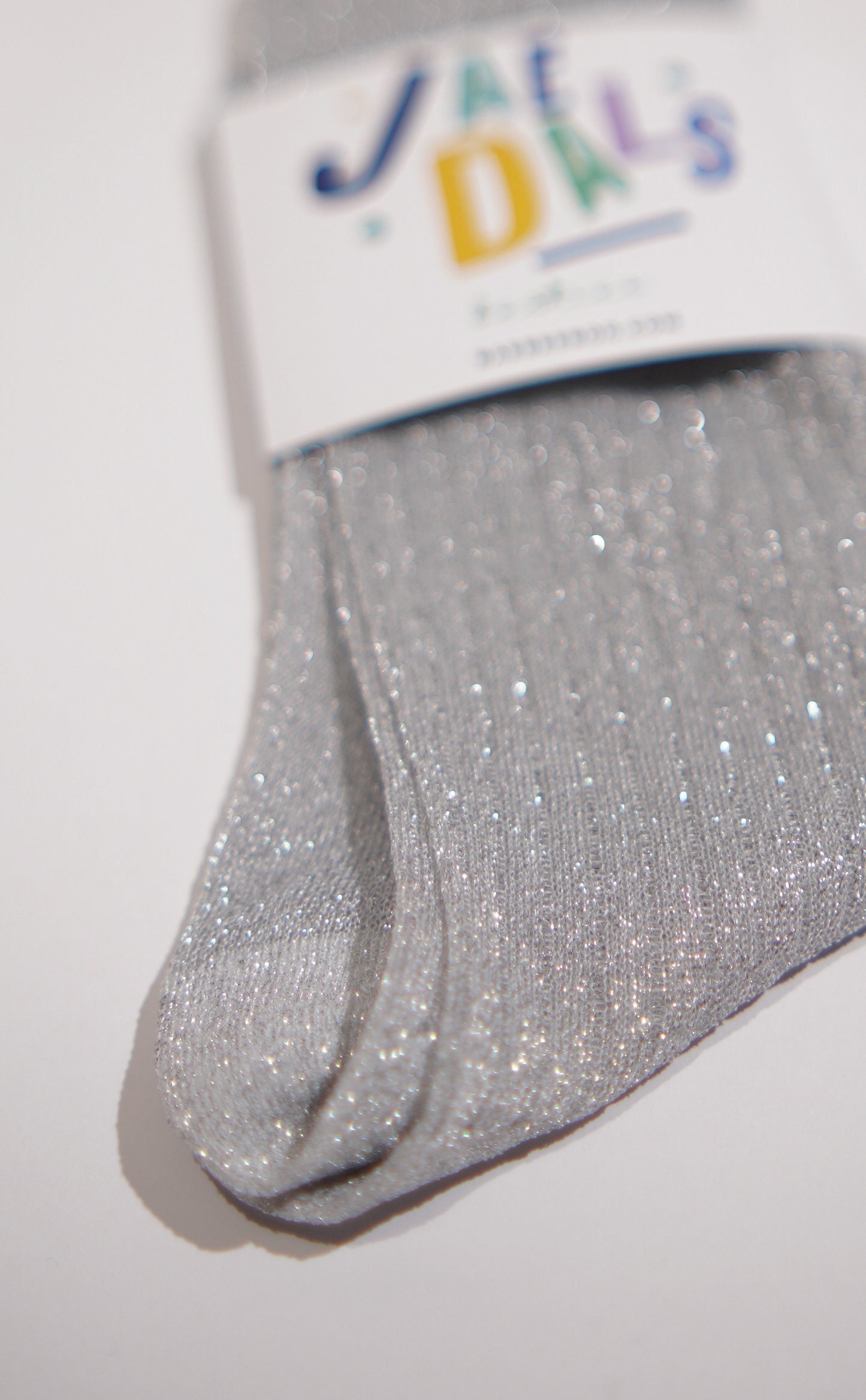 Sparkly Bestie Sheer Silver Socks