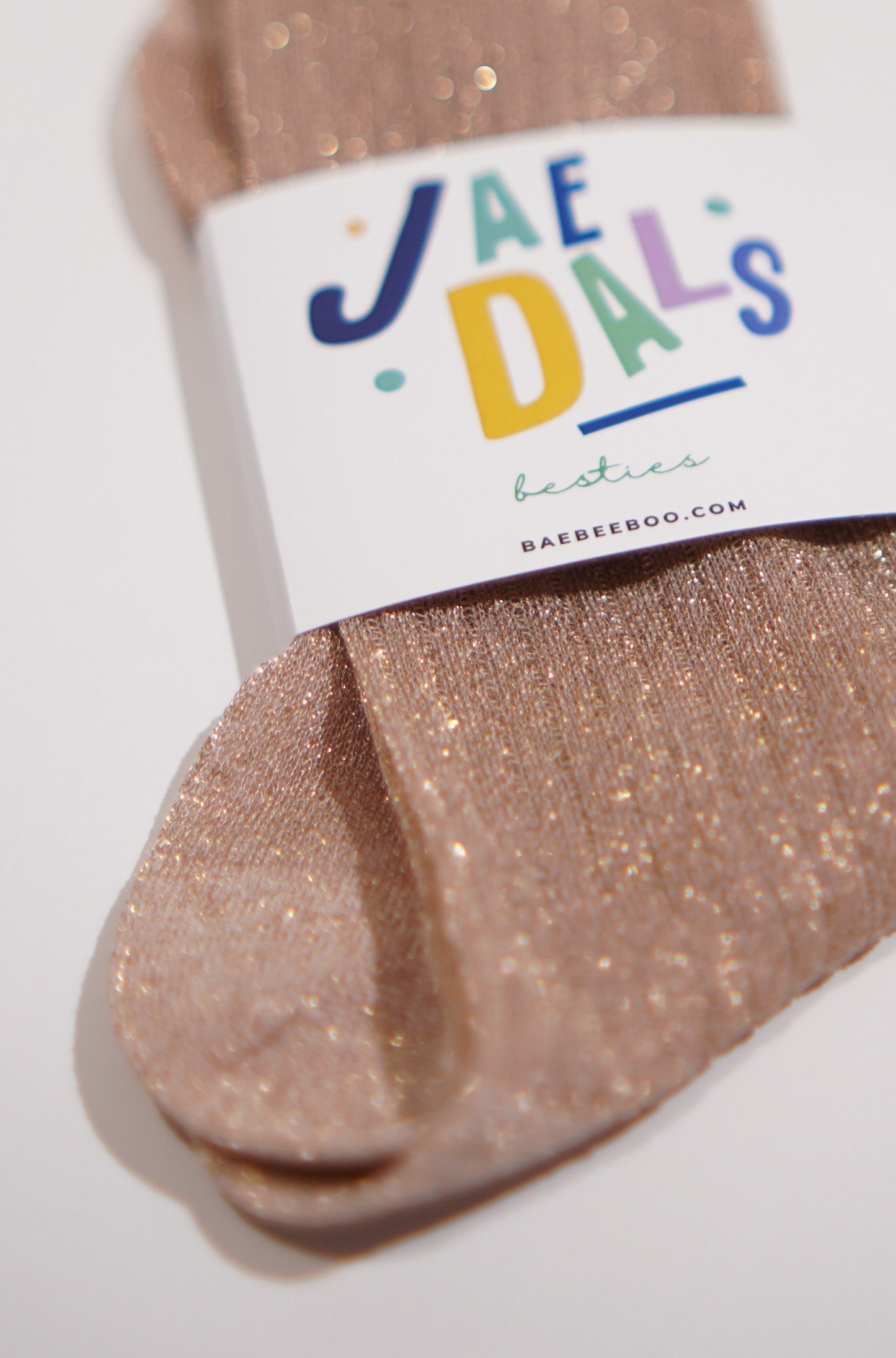 Sparkly Bestie Sheer Champ Gold Socks