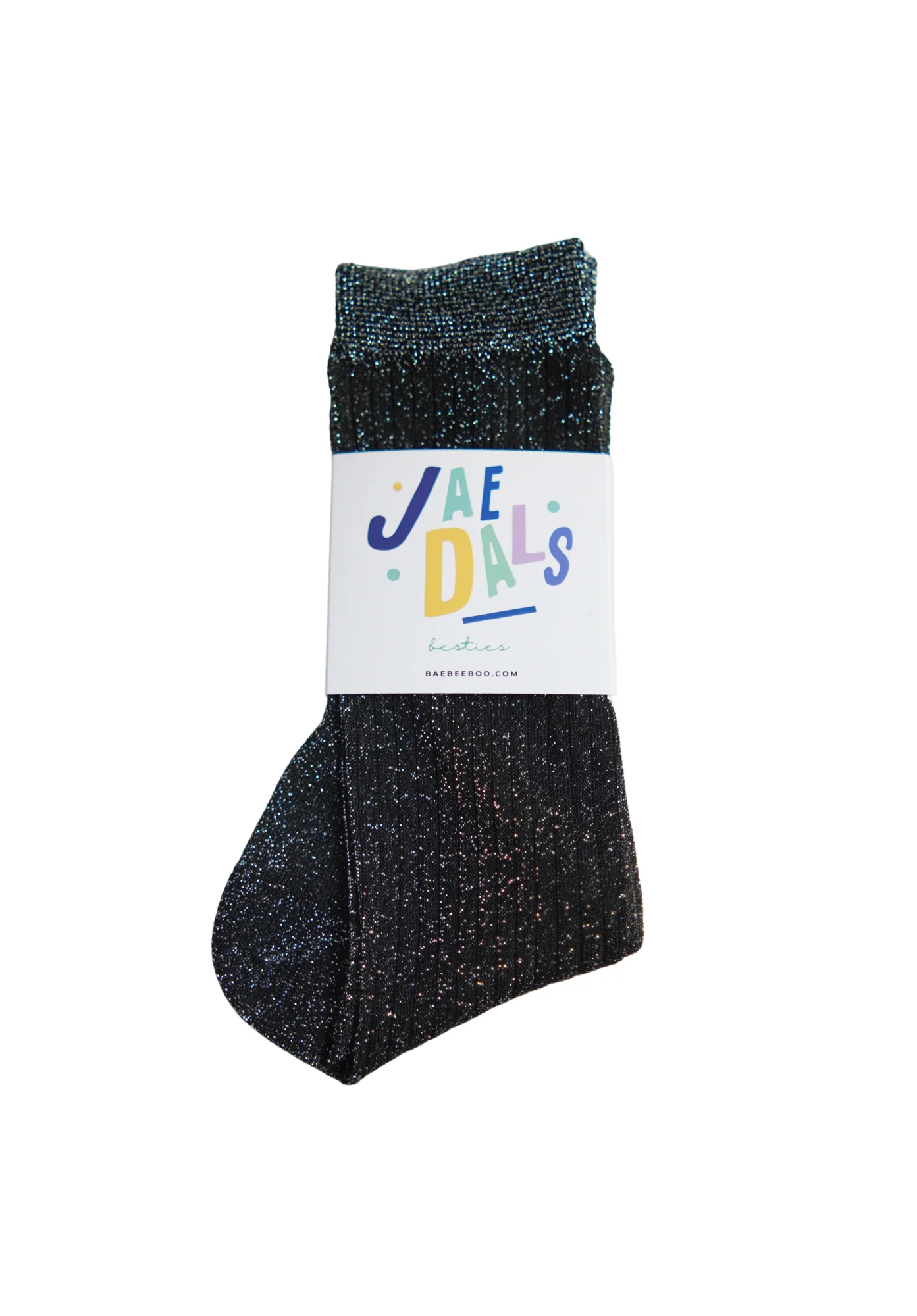Sparkly Bestie Sheer Black Socks
