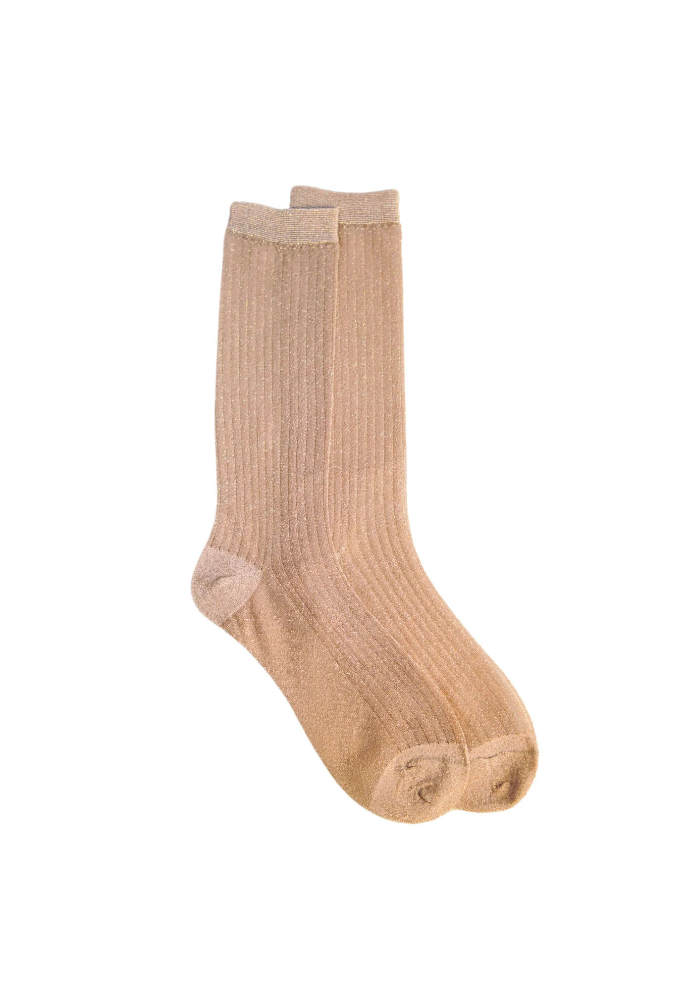 Sparkly Bestie Sheer Champ Gold Socks