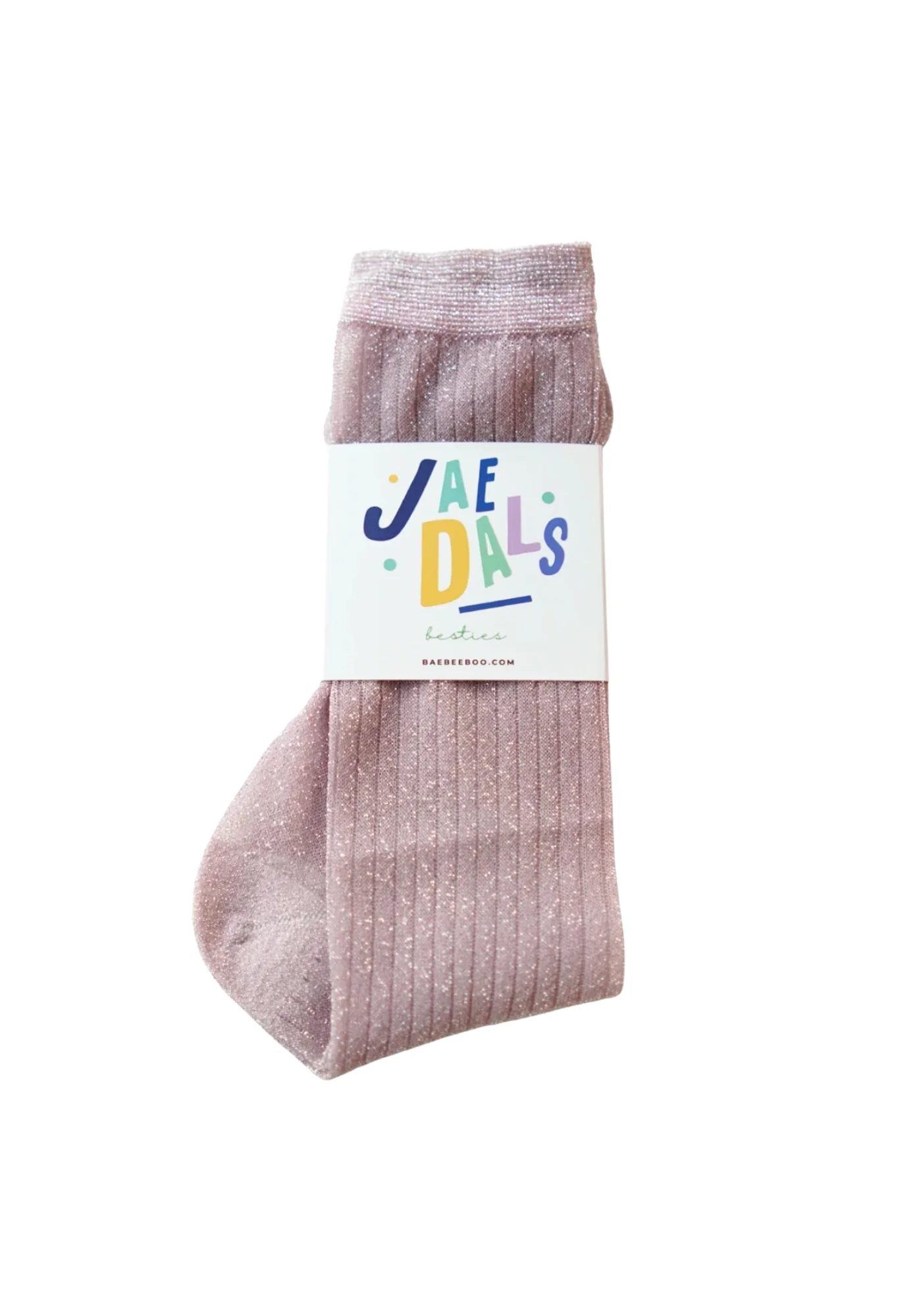 Sparkly Bestie Sheer Pink Socks