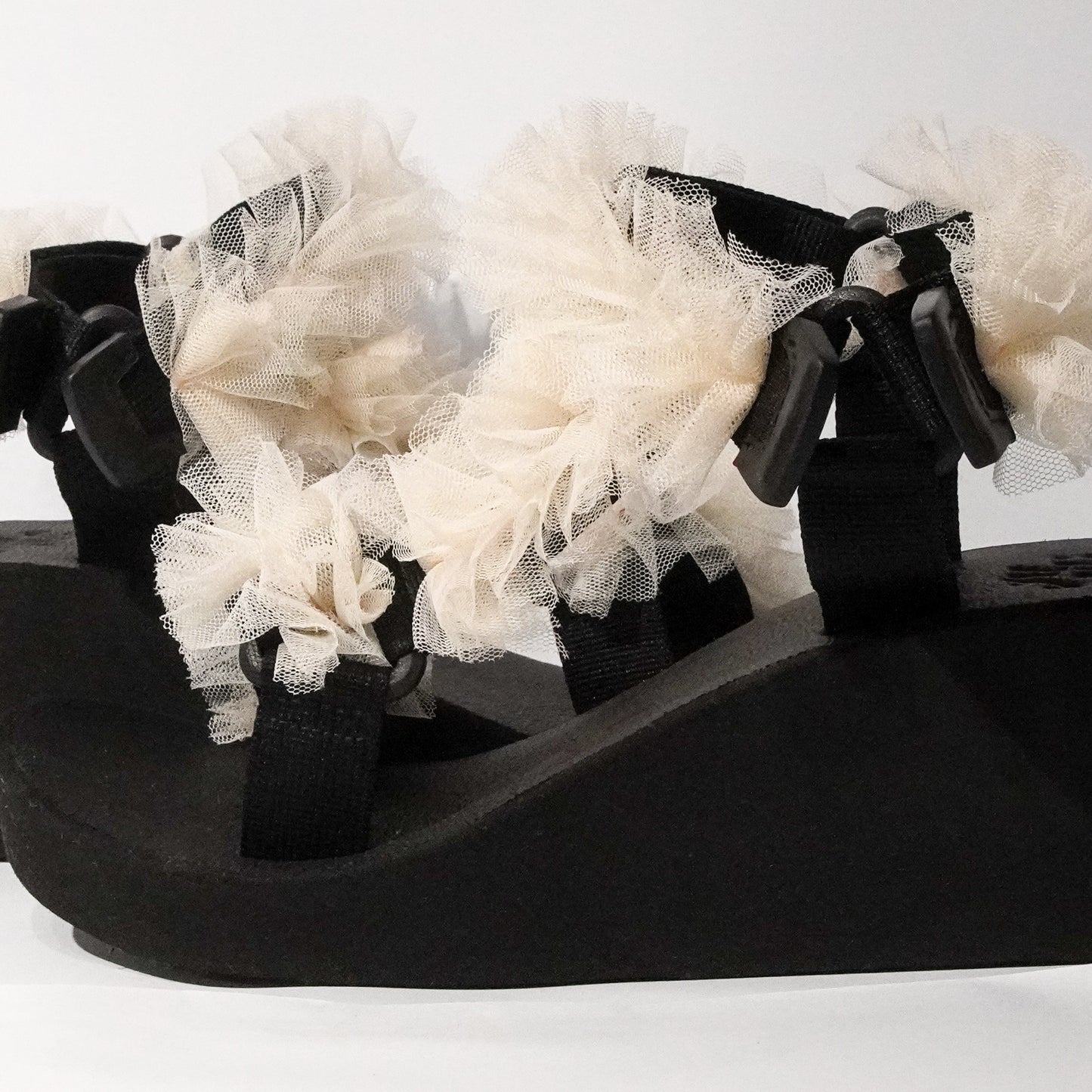 Cream Tulle Jae Wedge