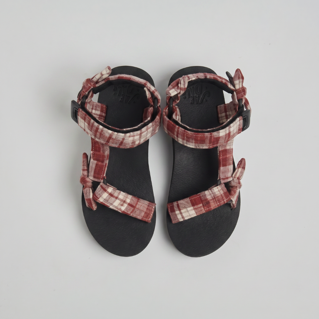 Red Checks Jae Wedge