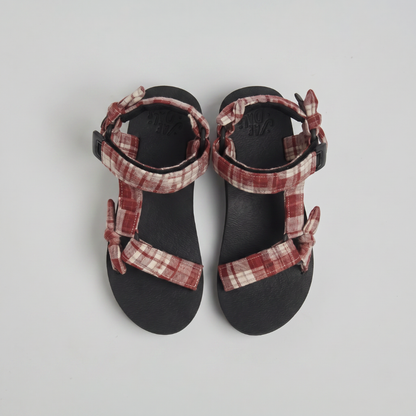 Red Checks Jae Wedge