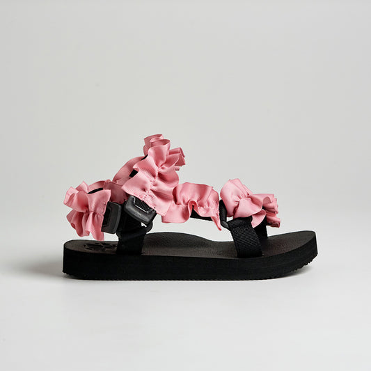 Pink frills, sandals, JaeDals, Lightweight, cute sandals