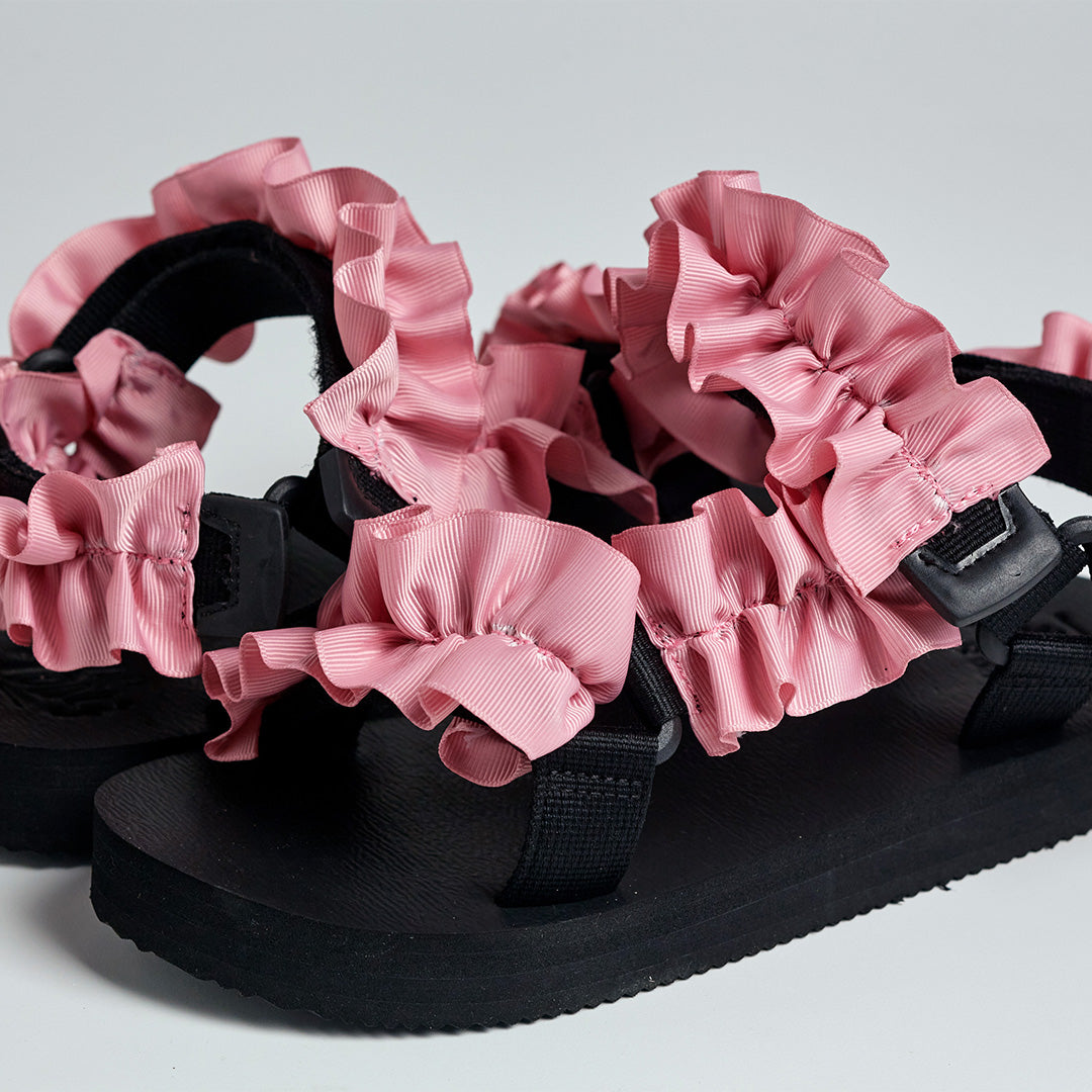 Pink frills, sandals, JaeDals, Lightweight, cute sandals