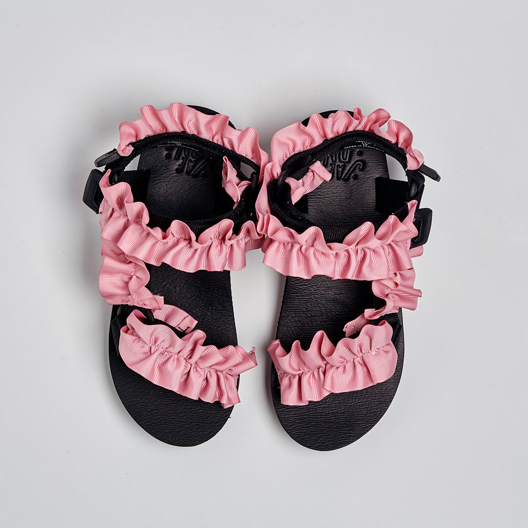 Pink frills, sandals, JaeDals, Lightweight, cute sandals