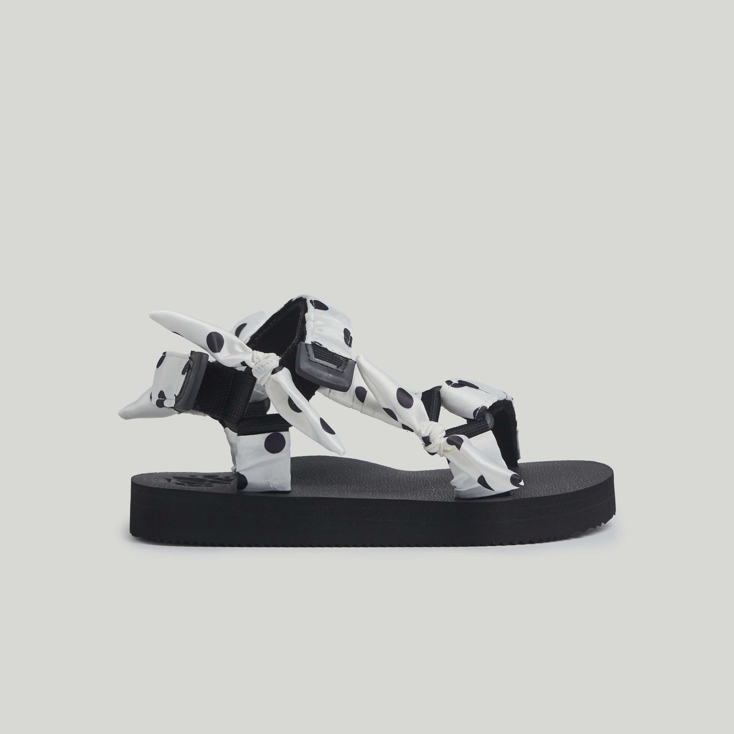 Black Polka Dot On White JaeDals  2.0