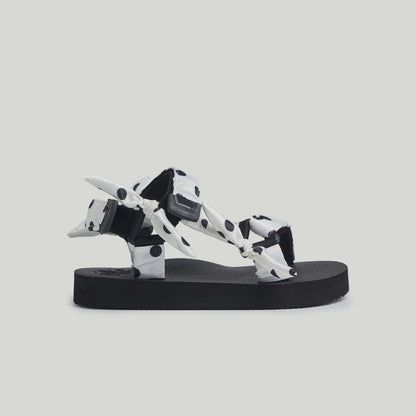 Black Polka Dot On White JaeDals  2.0