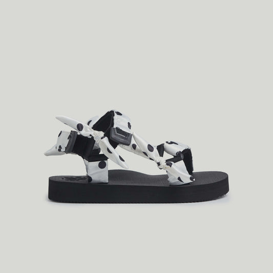Black Polka Dot On White JaeDals  2.0
