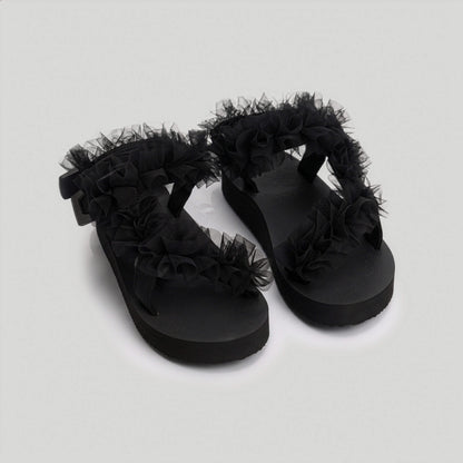 (Pre-order) Black Tulle Frills JaeDals 2.0