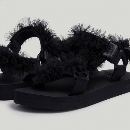 (Pre-order) Black Tulle Frills JaeDals 2.0