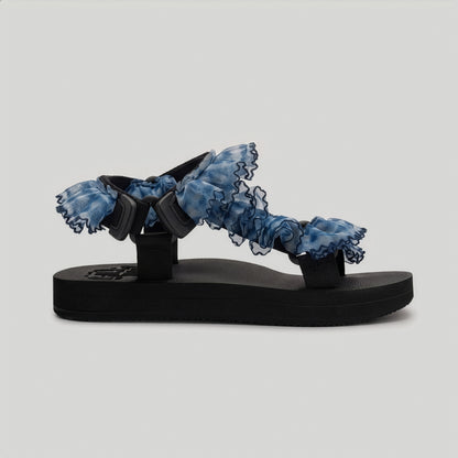 (JaeDals x Solulu) Blue White Checks Tulle Frills