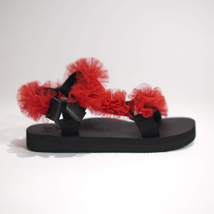 Red Tulle Frills JaeDals 2.0