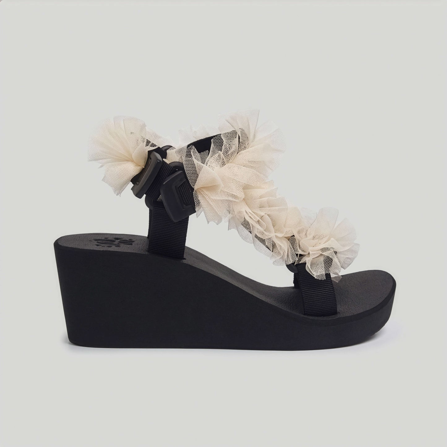 Cream Tulle Jae Wedge