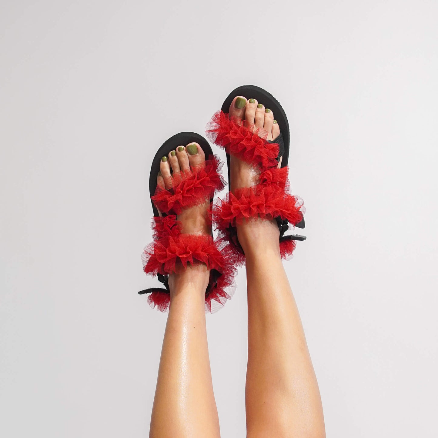 Red Tulle Frills JaeDals 2.0