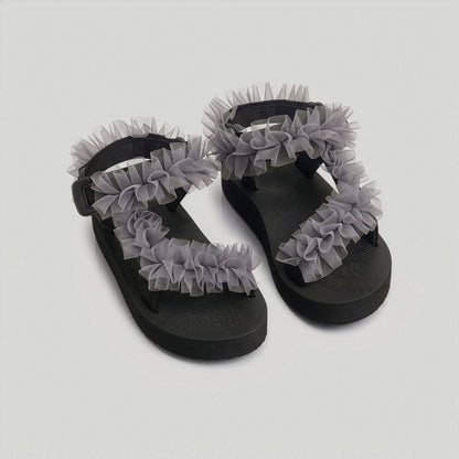 Grey Tulle Frills JaeDals 2.0