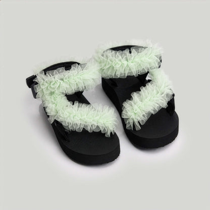 Mint Green Tulle Frills JaeDals 2.0