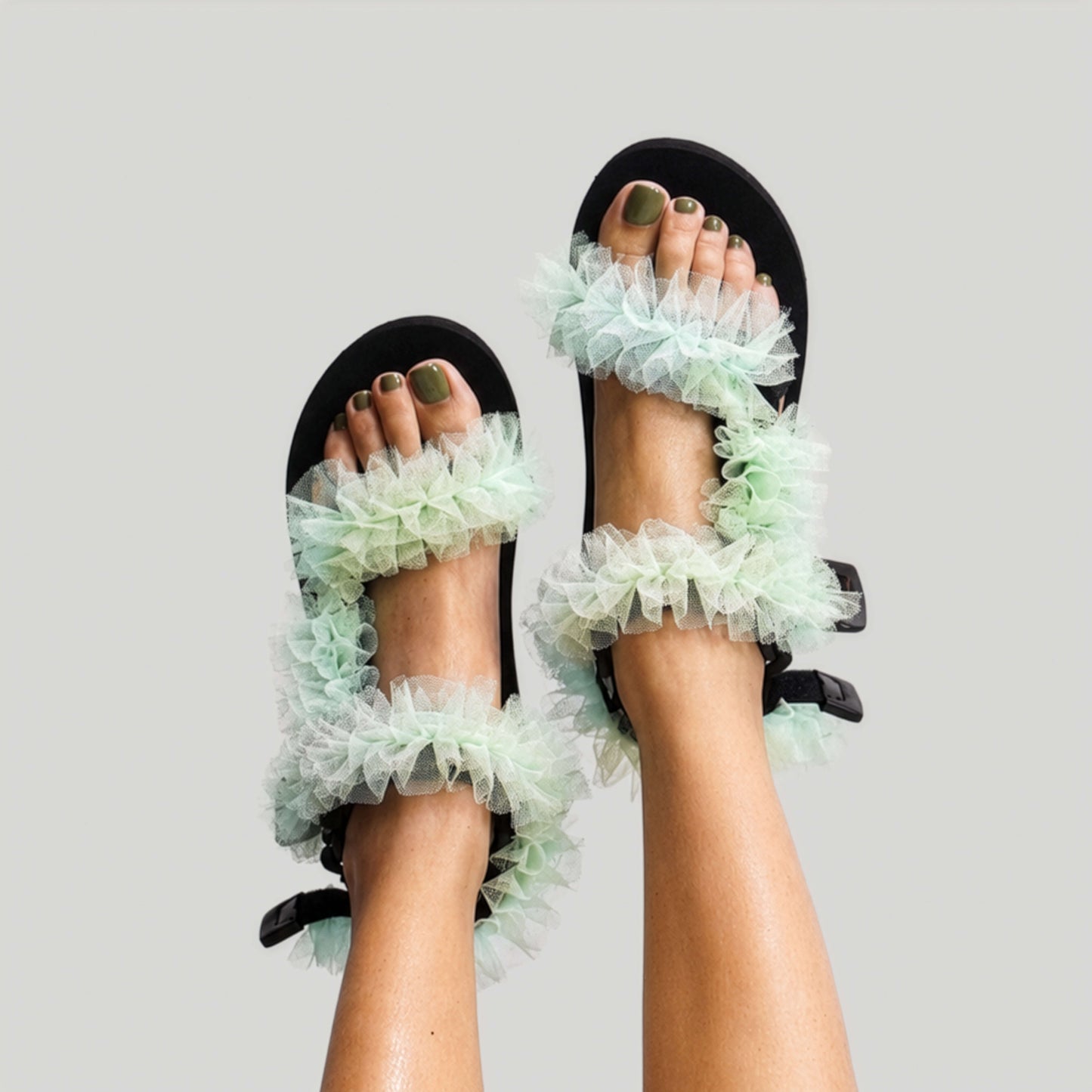 Mint Green Tulle Frills JaeDals 2.0