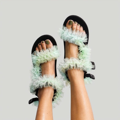 Mint Green Tulle Frills JaeDals 2.0