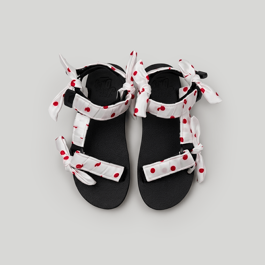 (Pre-Order) Red Polka Dotty on White JaeDals 2.0