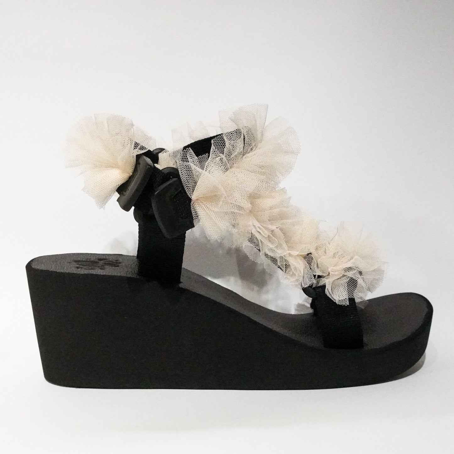 Cream Tulle Jae Wedge