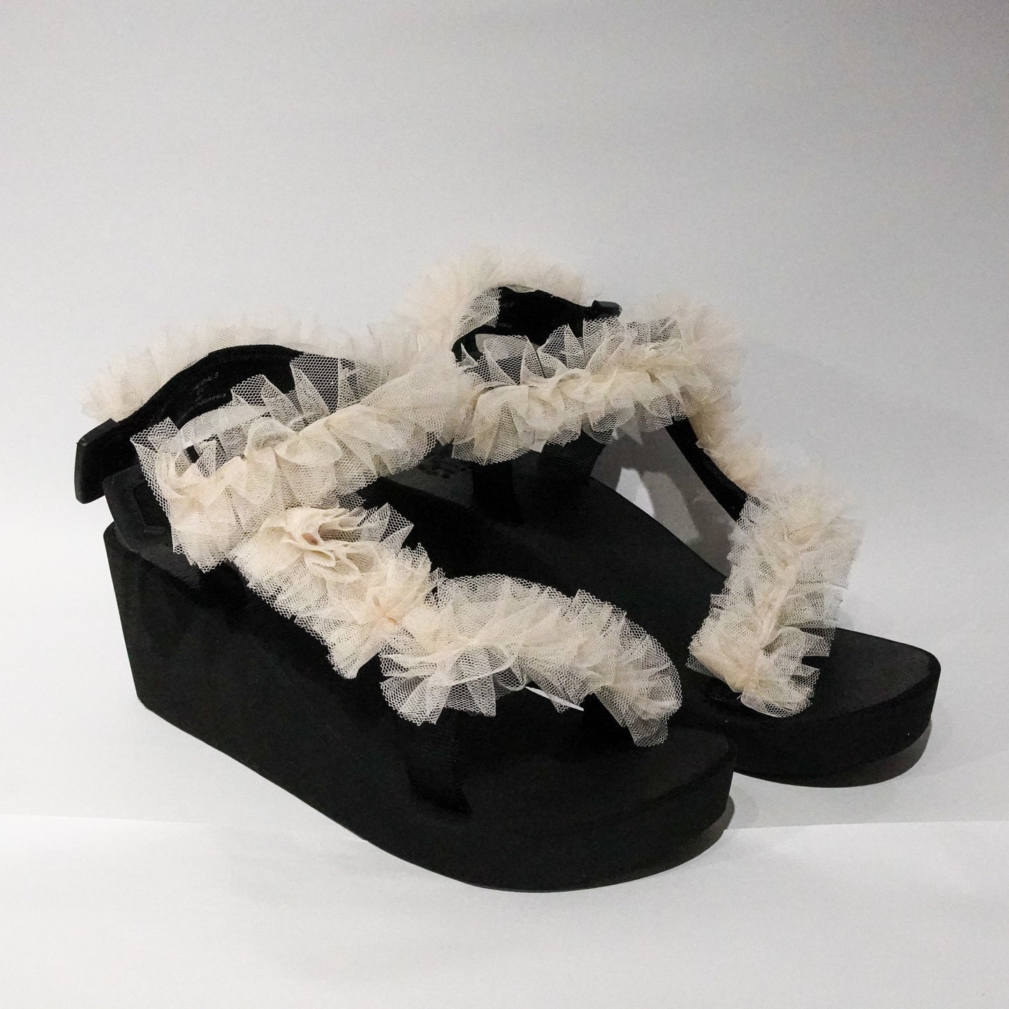 Cream Tulle Jae Wedge