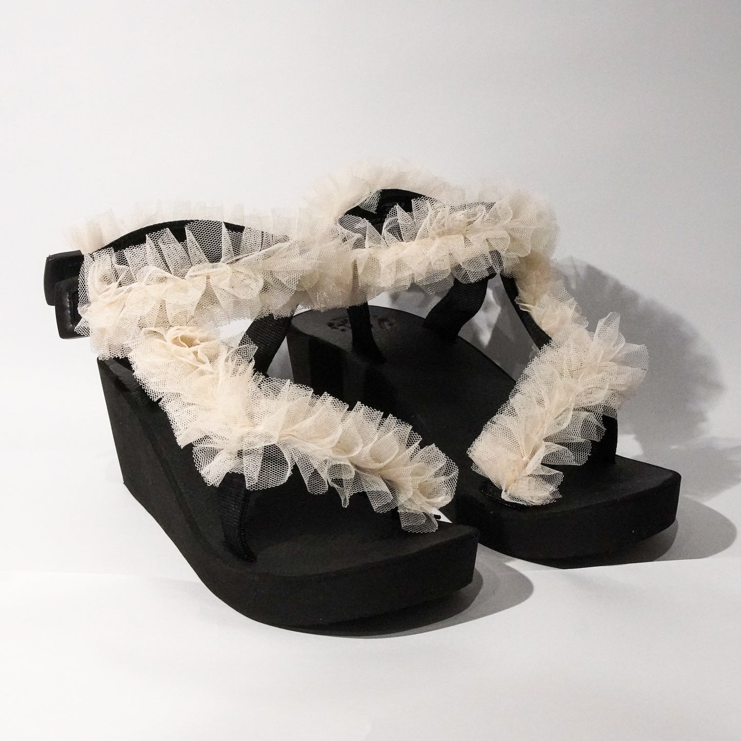 Cream Tulle Jae Wedge