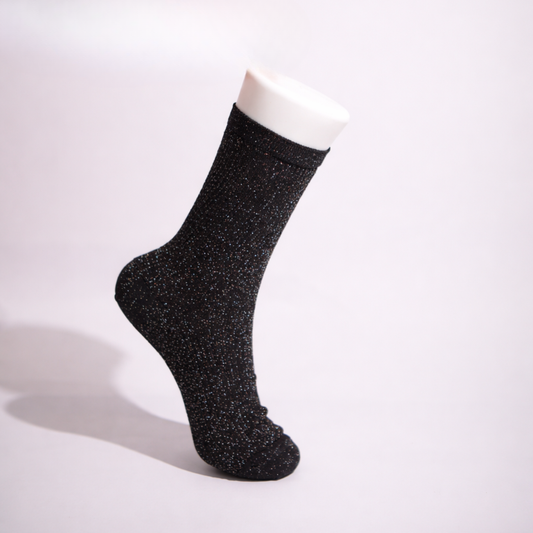 Sparkly Bestie Sheer Black Socks