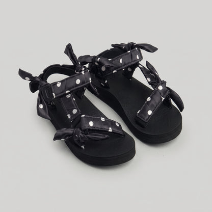 White Polka Dot On Black JaeDals 2.0