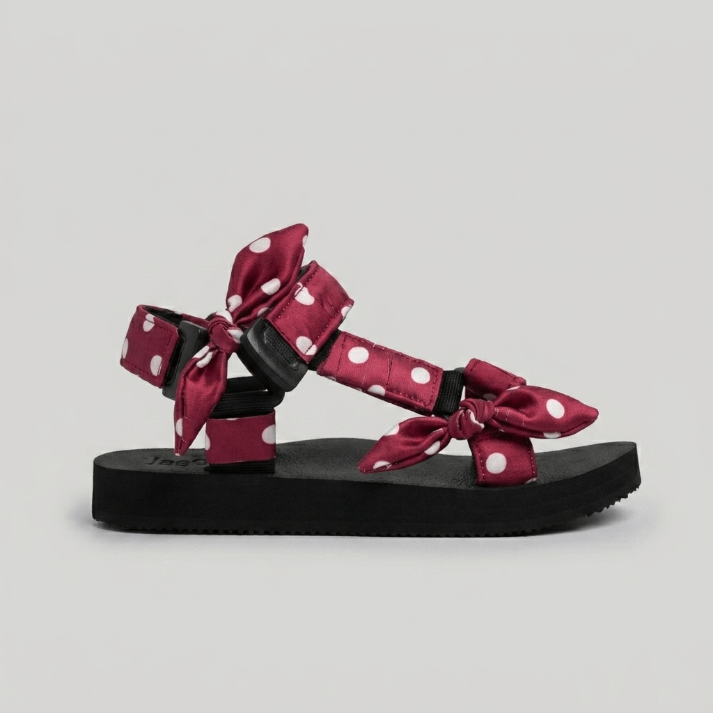 White Polka Dotty on Red JaeDals 2.0