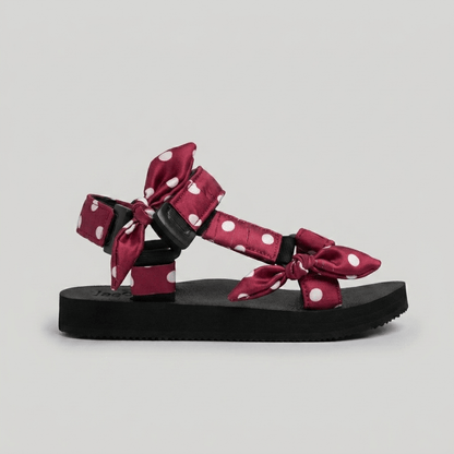 White Polka Dotty on Red JaeDals 2.0