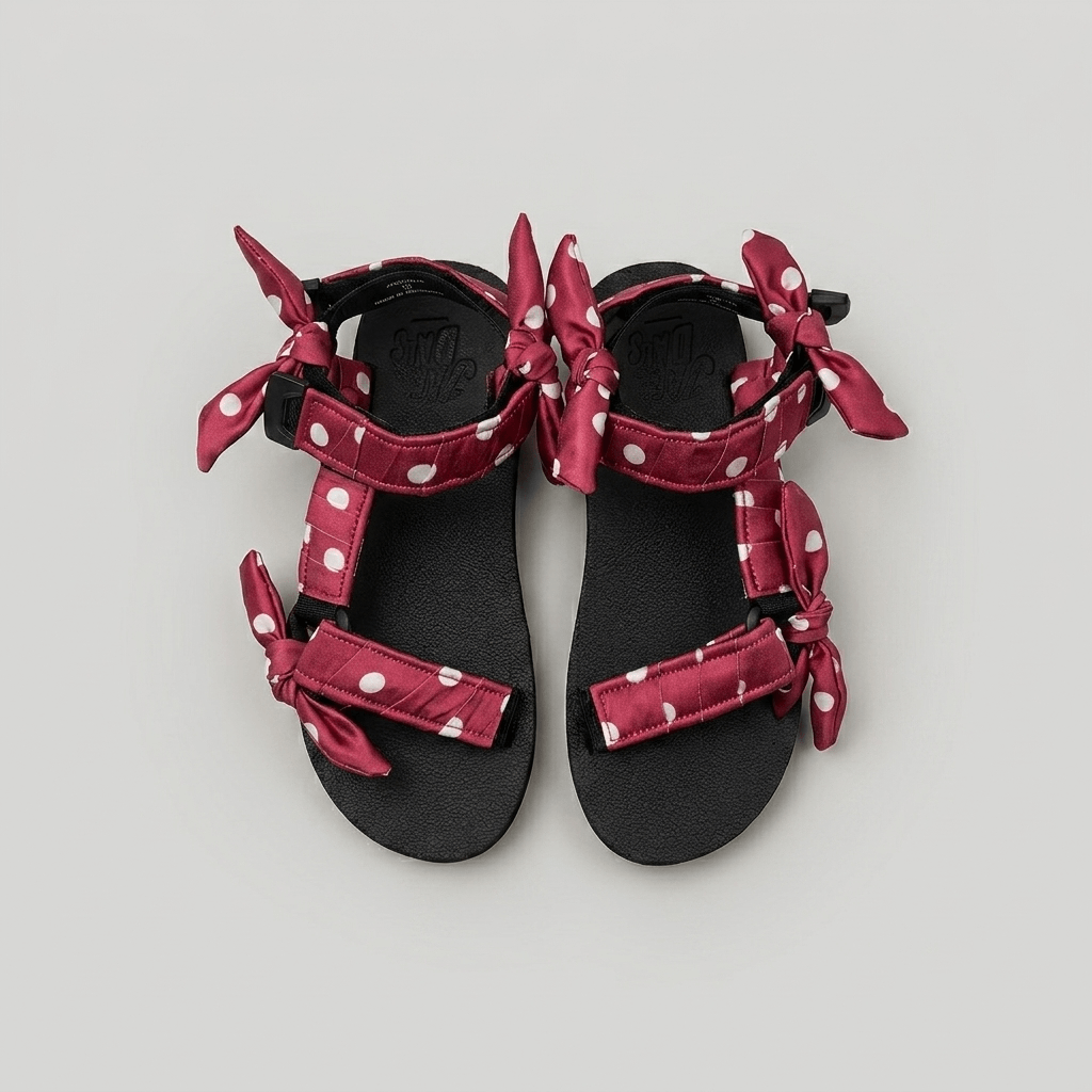 White Polka Dotty on Red JaeDals 2.0