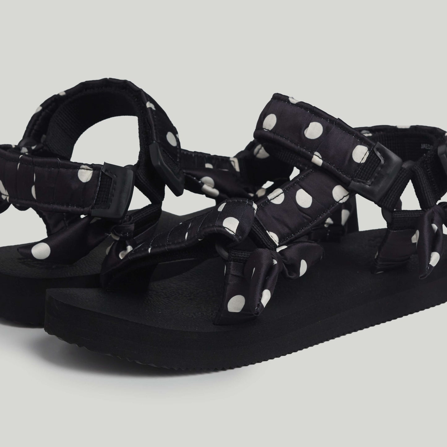 White Polka Dot On Black JaeDals 2.0