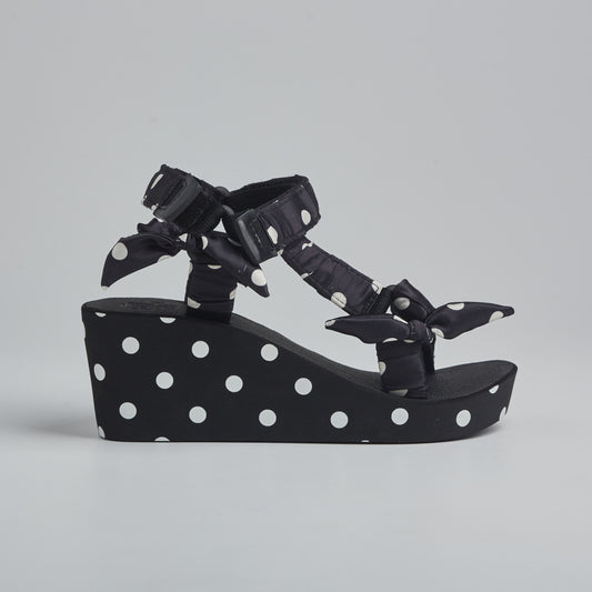 White Polka Dotty Jae Wedge