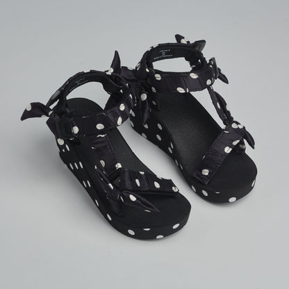 White Polka Dotty Jae Wedge