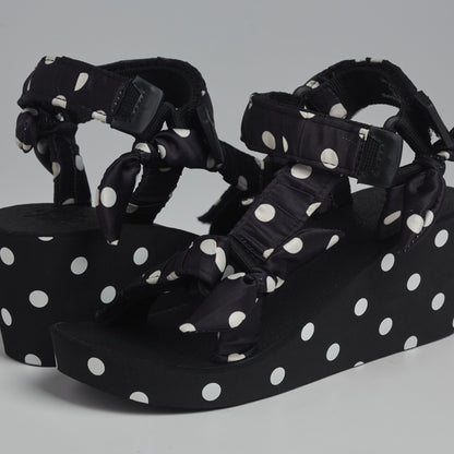 White Polka Dotty Jae Wedge